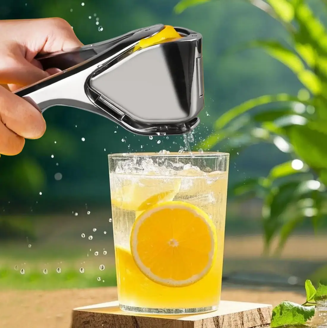 Manual Citrus Juicer Squeezer, Handheld Lemon Lime Orange Press Juicer, Stainless Steel Fruit Squeezer Tool for Fresh Juice
