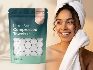 Compressed Towels, Mini Portable Coin Face Towels, 100pcs Disposable & Reusable Compressed Tissues for Travel, Camping, Home, Outdoor & Emergency Use
