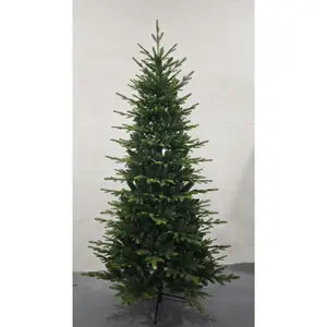 【GARVEE】Artificial Christmas Tree, 7.5ft Premium Hinged Design with Warm White and Colorful Light, 8 Adjustable Lighting Modes, skinny christmas tree, Elegant Holiday Decorations, Easy to Assemble, Metal Base