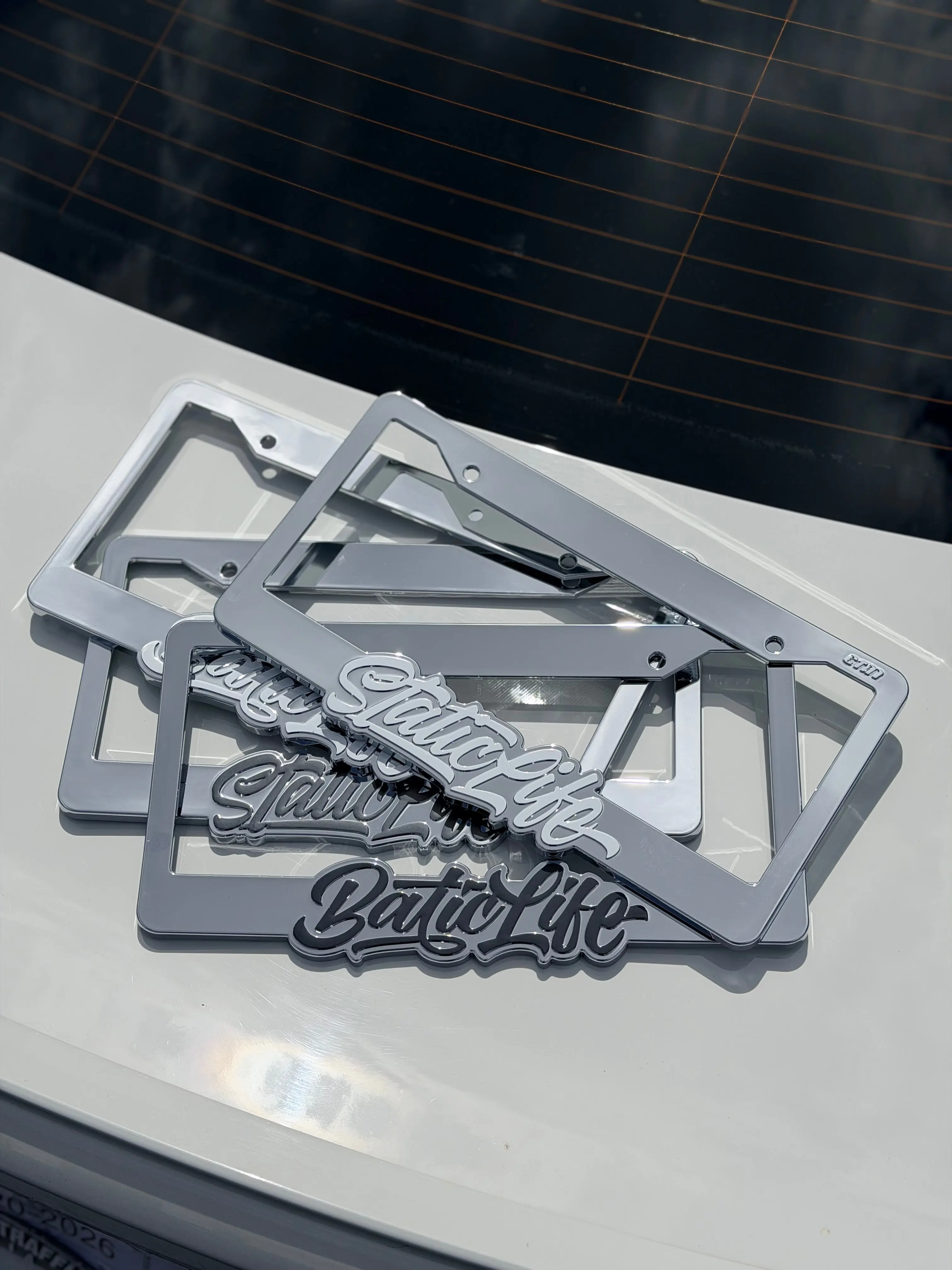 “Static Versus Batic” CTM License Plate Frame