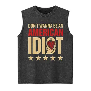 Men's Soft Smooth Seamless Fabric Menswear Vest - "Don't Wanna Be An American Idiot" Anti-Trump, Resist, Anti-ICE, No MAGA Agenda Statement Vest