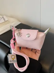 Mini Wallet for Women, Detachable Nylon Wrist Strap Coin Purse, Zipper Closure, Decorative Bag, Christmas Gift, Suitable for Young Girls, Detachable Wristlet Pouch