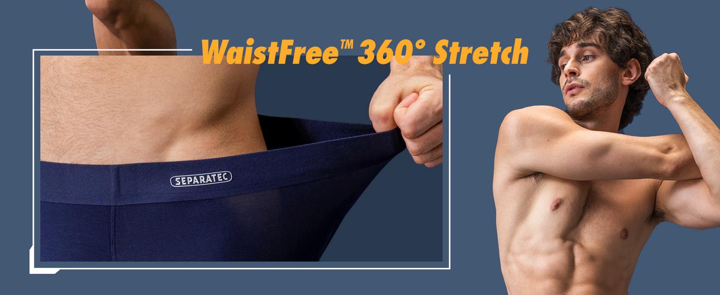 4 Packs Separatec Men’s Separate Pouch Modal Boxer Briefs, Breathable Mesh, Seamless Waistband, Ideal for Active Wear