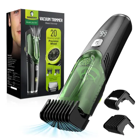 SHPAVVER Cordless Waterproof Adjustable Clipper Haircut Trimmer Kit - Wireless Trimmer with Rechargeable Battery, 20 Precision Length Combs, Self Haircut System, Ideal Mens Father's Day Gift for Daily Care