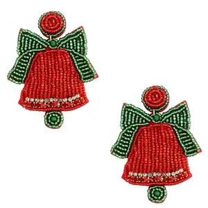 Christmas Bell Beaded Earrings