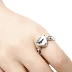 Personalized Memorial Ring Cremation Urn Ring Ashes Jewelry Rings Keepsake Custom Engraved Pet Memorial Human Urns Women Adults  Locket Ring