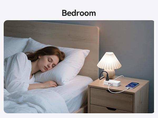 ORICO Power Strip with USB Ports, 5Ft Extension Cord for Desk, 8 in 1 Charging Station(4 *AC, 2 * USB-C, 2 * USB-A), Desk Accessories for Home, Office, Dorm Room - CPR20