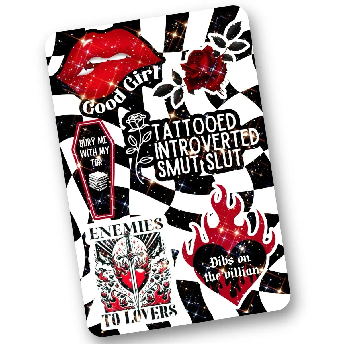 Cardstock Clear Case Insert for Kindle | Smutty Book Lover Gift | Bookish Kindle Stickers  | Booktok Kindle Cardstock Insert | Dark Romance Books | Smut Reader | Spicy Stickers for Kindle Device | Choose Your Kindle Size tablet case | Good Girl Smut