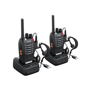 2Pack Professional Walkie Talkies Rechargeable Walkie Talkies For Adults Clear Calls Long Range Walkie Talkies VOX 2 Way Radio Kids Gifts 16CH Walkie Talkies With Earpiece For Indoor Outdoor