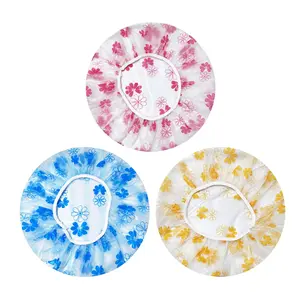 3 PCS Shower Cap Elastic Waterproof Shower Caps Reusable Bath Caps for Shower for Women Men Kids