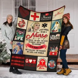 Nurse Blanket, Mother's Day Gifts, Christmas Gift For Mom Nurse , Anniversary Gift, Nurse Blanket