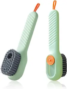 Soap Dispenser Scrub Shoe Brushes for Cleaning, Multi-Function Liquid Adding Soft Fur Cleaning Brush for Stains, Shoe Scrubber Brush,2 Pack