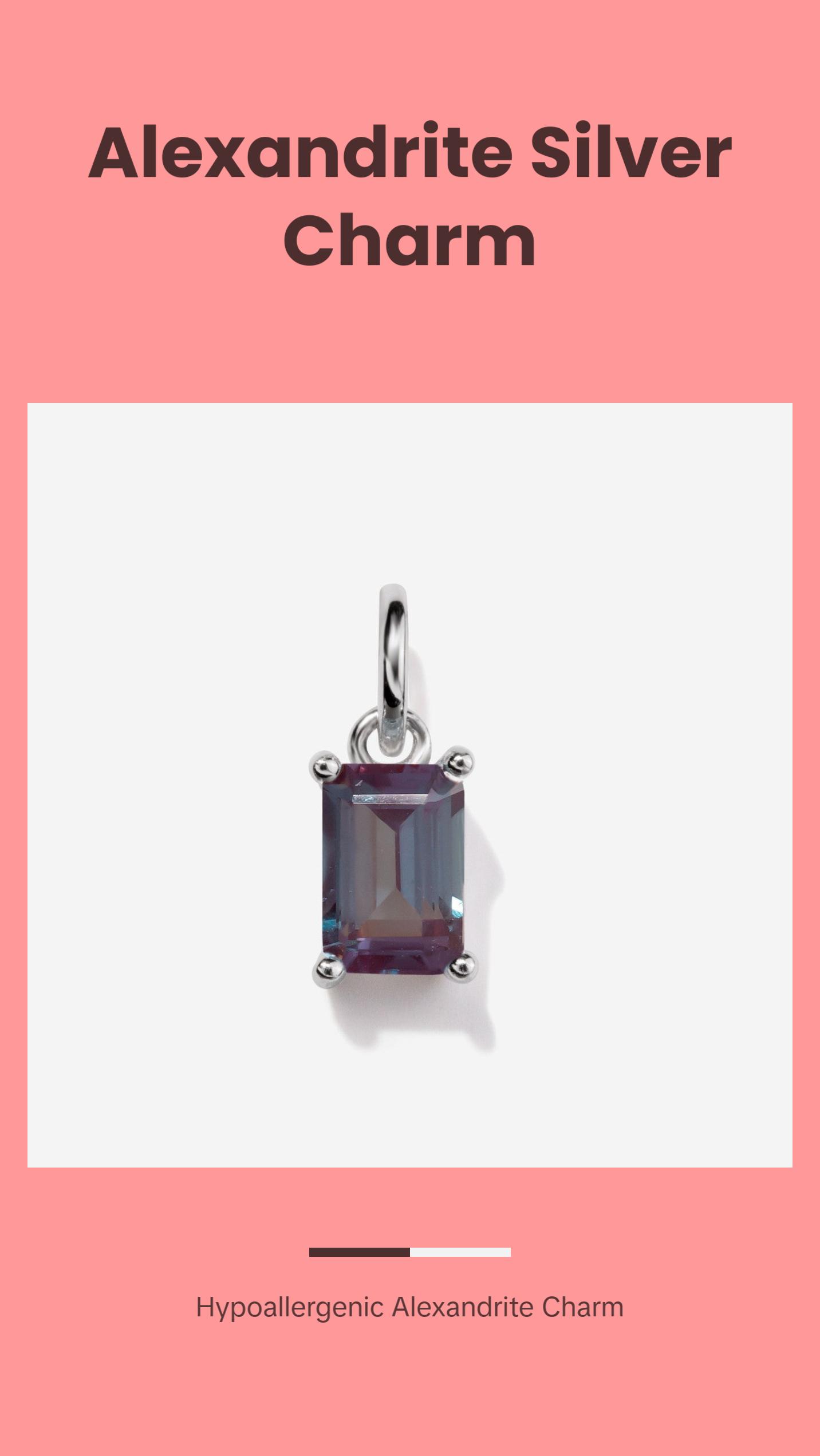 Alexandrite Silver Charm