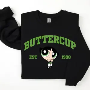 [Sale Up To 50%] Buttercup Sweatshirt, Powerpuff Girls Sweatshirt, Cartoon Shirts, Trending Crewneck, Halloween Shirt, Gift For Friends Sweatshirt, Hoodie, Comfort Colors - xzmfqbbz