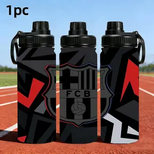 1pc 33oz 1000ML Barcelona FCB,water bottle with Leakproof Lid & Handle, Stainless Steel Thermos, Perfect for Camping,Gym - Durable Stainless Steel Construction,It is very suitable for staying hydrated during exercise,Highquality Insulation