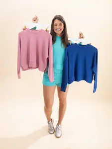 Zenana Scuba Long Sleeve Sweatshirt & Shorts Set | S-L