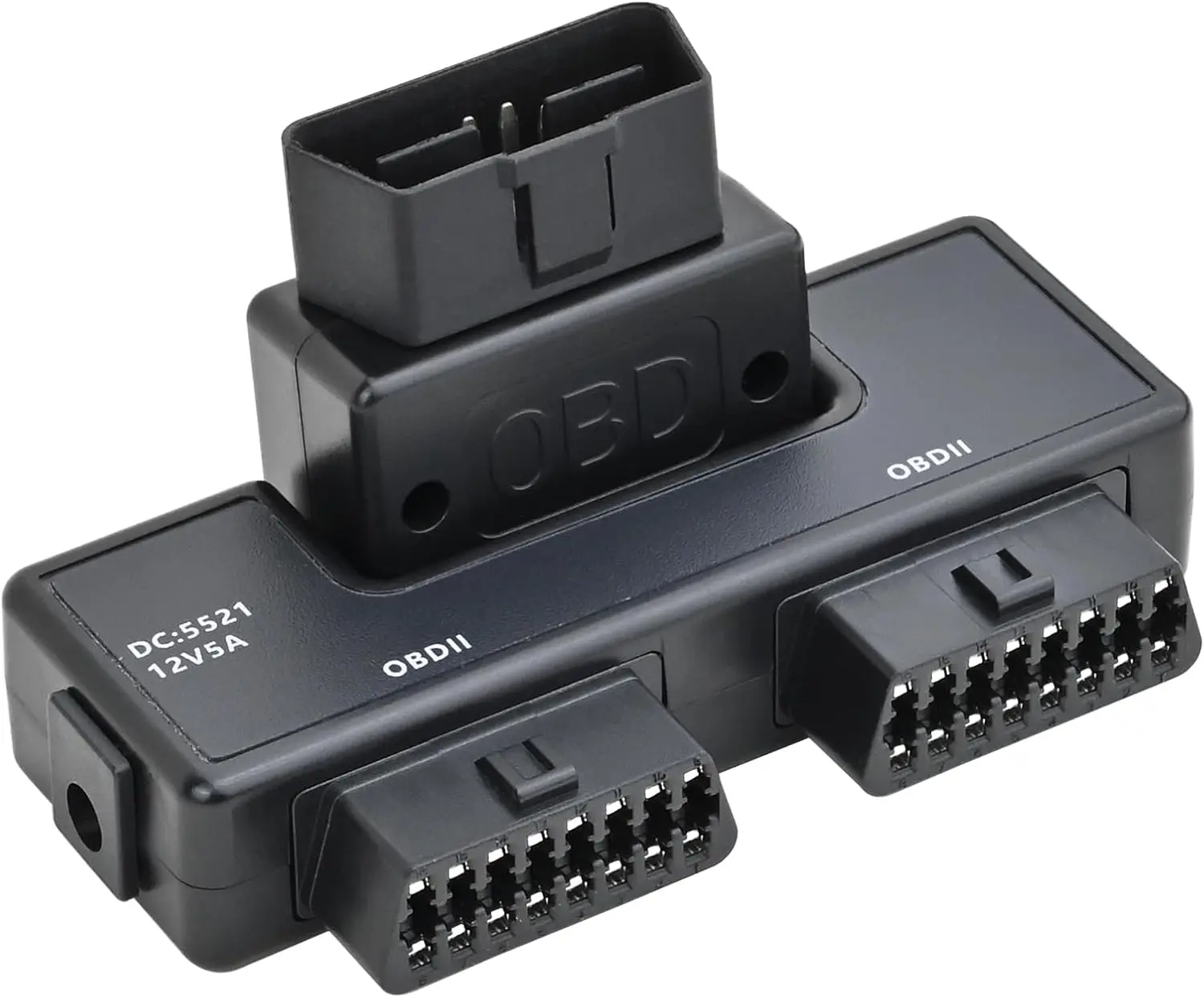 Pocket OBD OBDII Full  Pin Male to  Female Splitter Converter Adapter  to  OBD Cable Extension for Diagnostic Tool Extender DC Port Interface Power Supply for All Car Vehicles