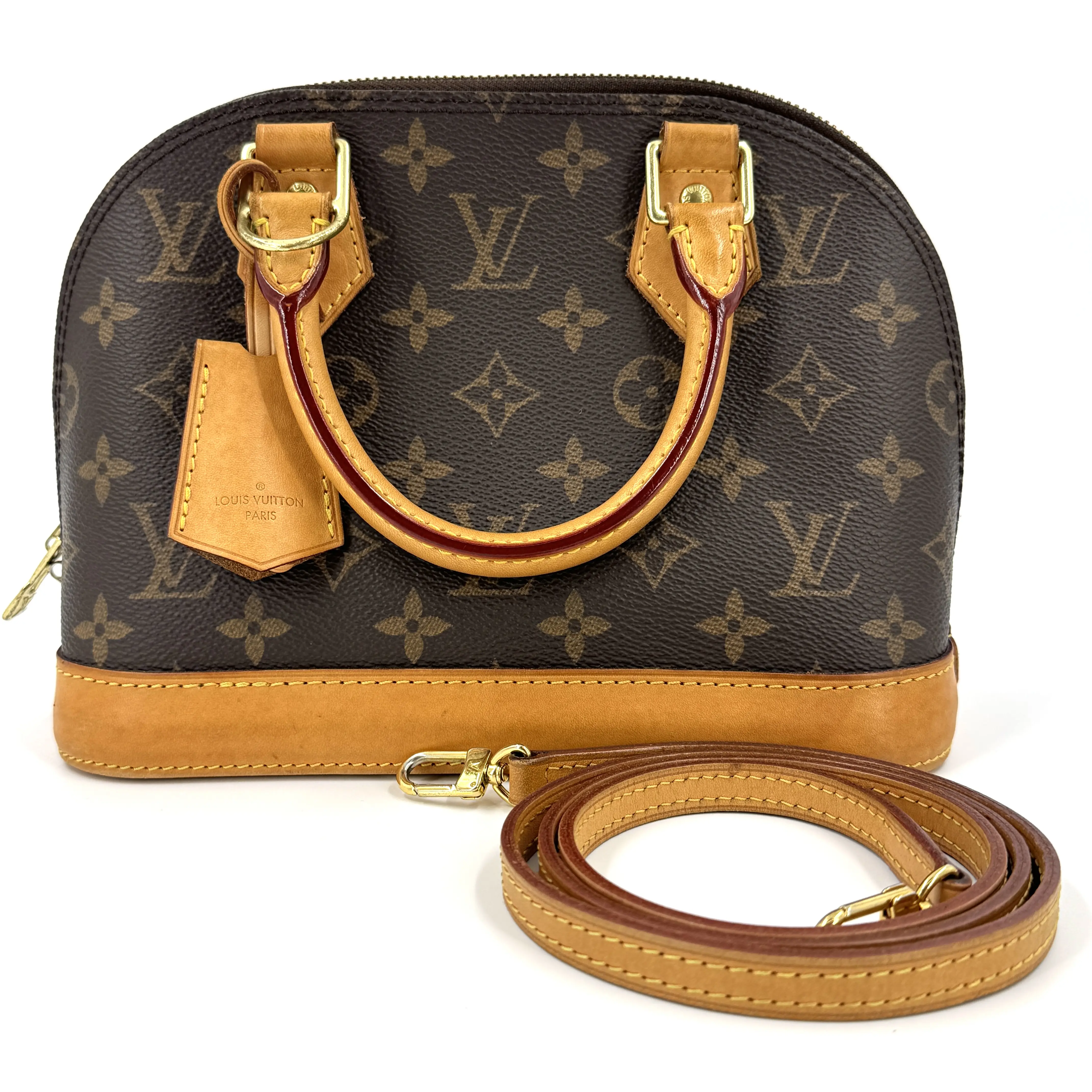 Pre-owned Louis Vuitton leather Shoulder Bags Alma BBcloth handbag BF0084 NO2