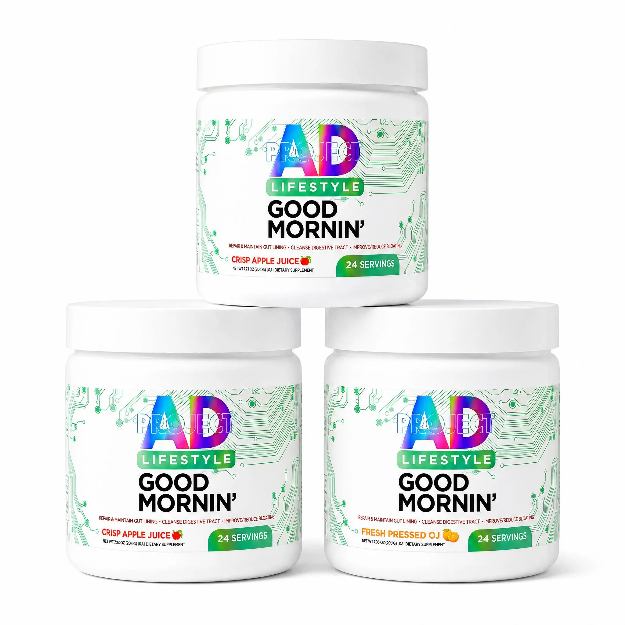 Debloat Gut Detox Powder - Bloating Relief & Digestion Support Morning Drink with Apple Cider Vinegar, L-Glutamine & Aloe - Gut Health Cleanse | AD LIFE Good Mornin'