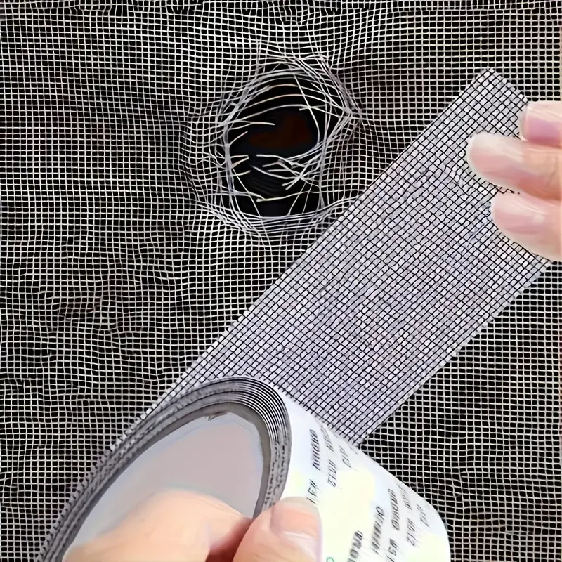 2-Pack 79-Inch Mosquito Net Repair Tape, Self-Adhesive Patch for Dorm Curtains, Window Screen, Waterproof Durable Mesh Fix for Windows, Easy Cut Repair Window Repair Tool