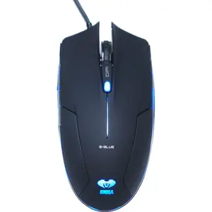 EBlue Cobra Junior 1600dpi Black Gaming Mouse Blue LED Logo