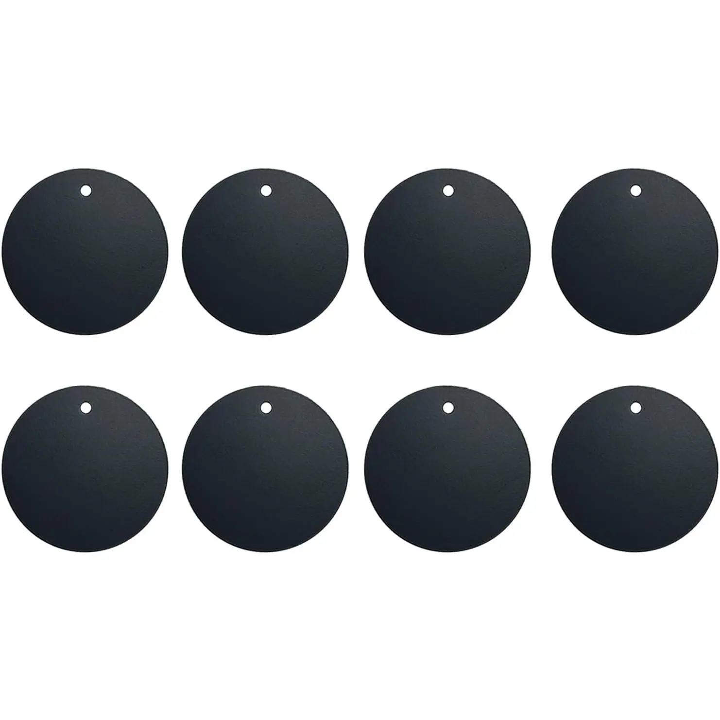 Mount Metal Plate(8Pack) for   Mount Phone Holder with Full Adhesive for Phone , 8 X Round (Black)