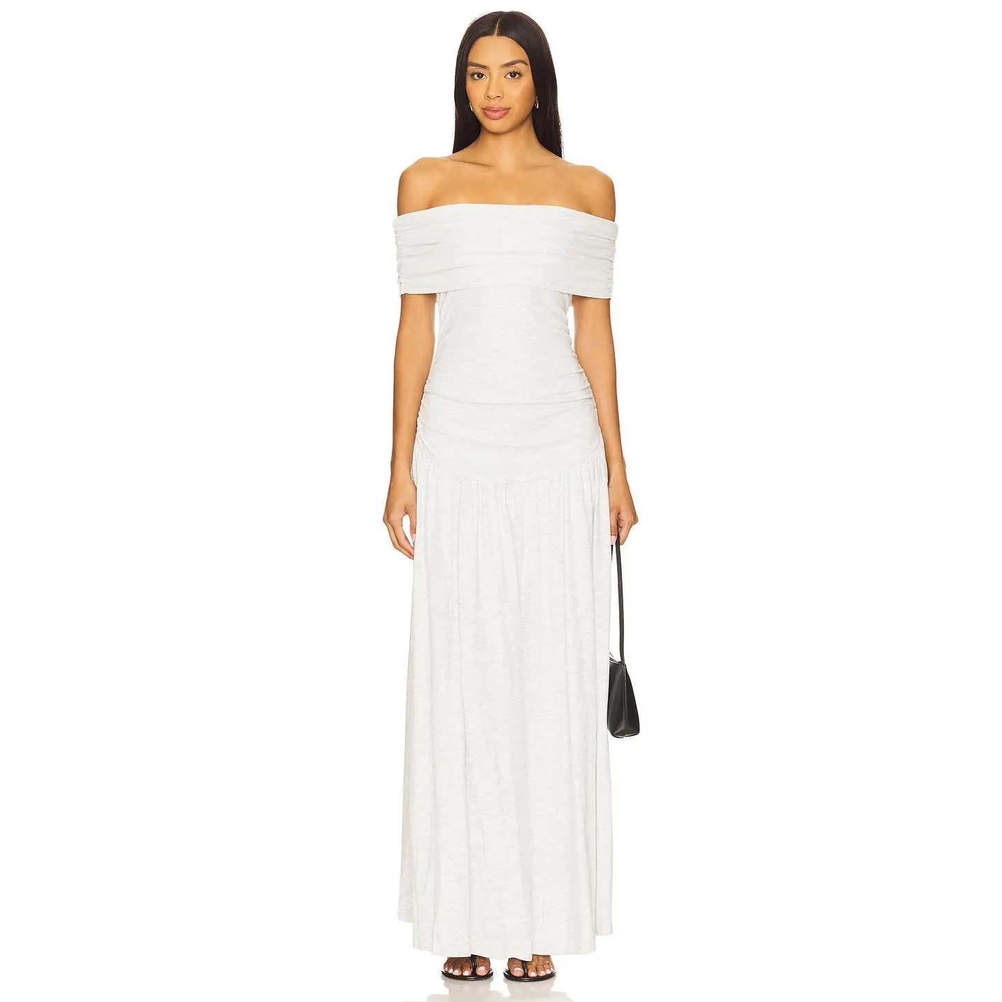 LIONESS Field Of Dreams Maxi Dress in Soft Grey