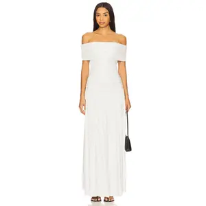 LIONESS Field Of Dreams Maxi Dress in Soft Grey