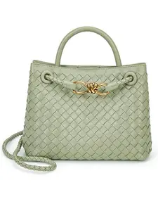 Women's Elegant Plaid Embossed Casual Commuting Handbag, Fashionable Pu Leather Shoulder Bag for Daily Used, Textured Leather Satchel, Stylish Handbag，Casual Trendy Versatile High-quality Daily Elegant Commuter Bag