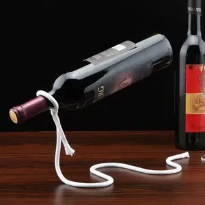 Novelty Magic Floating Wine Display Stand, Phantom Suspension Single Wine Bottle Support Rack, Modern Stylish Decorative Wine Holder for Home Pub Party Festival Gift