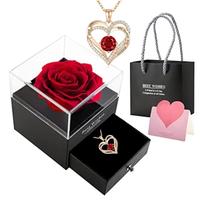 Necklace + 1 rose gift box