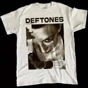 Deftones Around The Fur Cotton T-Shirt Tee Unisex True to Size Classic Fit Crew Neck Medium Fit Graphic Casual Top for Men & Women S-5XL - Menswear