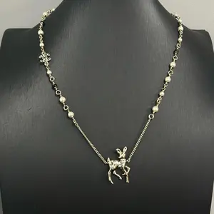 Pre-owned Chanel Bambi Deer Necklace LDZ0055