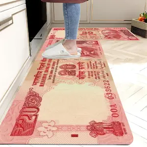 Entry floor mat 20 denominations Indian banknotes Kitchen carpet