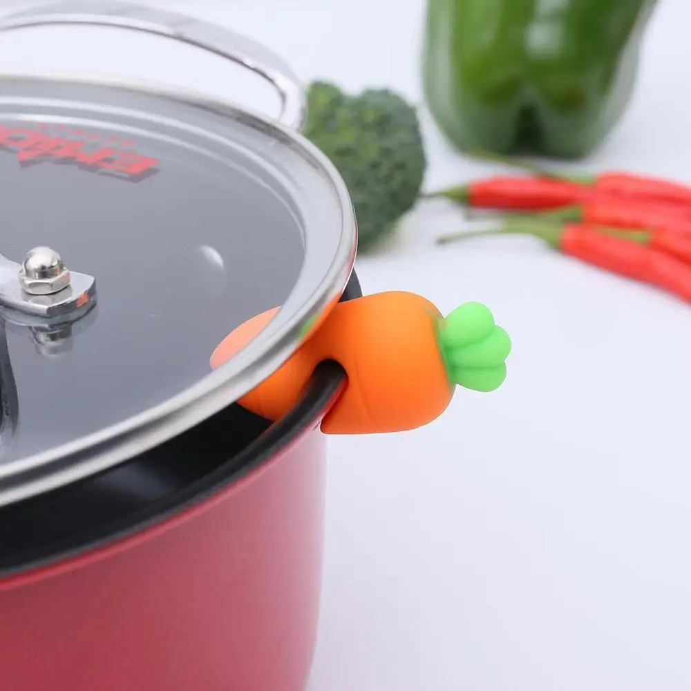 Silicone small carrot chili chicken leg pot lid raised overflow protector kitchen practical small tools Kitchenware Accessory Lid Cover