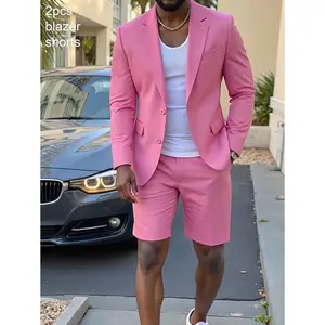 ( Five-star review)Men's Solid Color Lapel Neck Long Sleeve Blazer And Pants Suit Set Party Suits For Men Prom Prom Suit Men