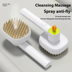 3-in-1 Electric Pet Spray Comb – Soft Teeth Massage Brush for Cats & Dogs