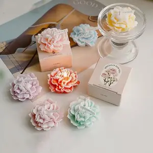Handmade Carnation Soy Wax Aromatherapy Candle — Wedding & Birthday Decor