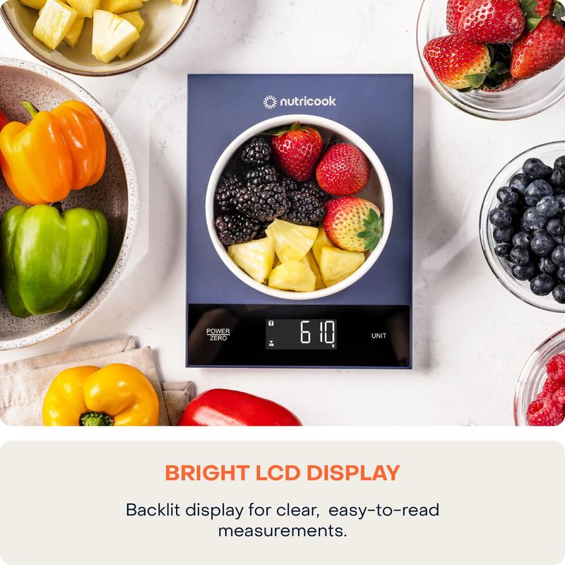 Nutricook Food Scale, 11lb Digital Kitchen Scale, Weight in Grams and Ounces (1g Precise) for Baking, Cooking, Nutrition and Meal Prep, Tare Function