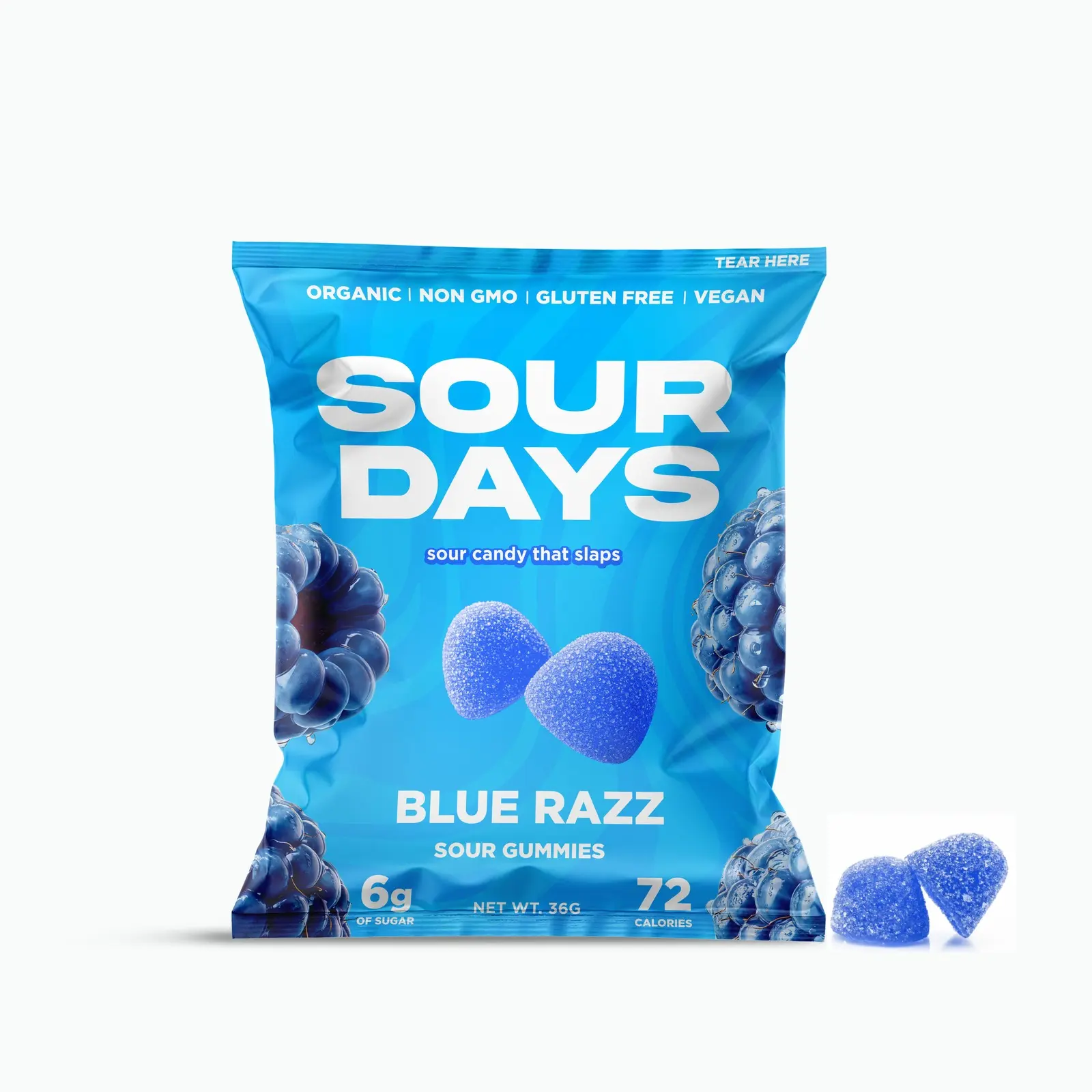 6 Pack Sour Days Blue Razz