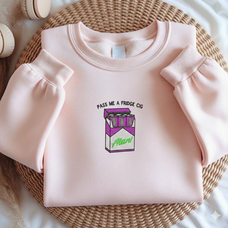 Embroidered Pass Me A Fridge of Alani Sweatshirt, Funny Holiday Sweater, Gift For Friend