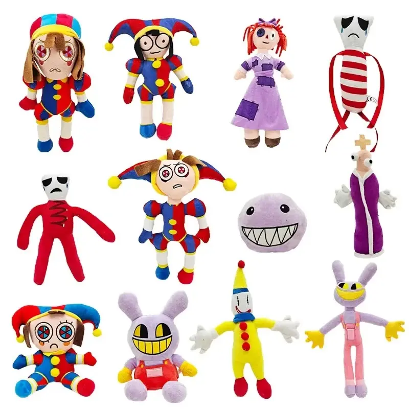 New The Amazing Digital Circus Plush Clown Ragatha pomni Cartoon Jax Doll Joker Plush Soft Stuffed Sofa Decorate Christmas Gift