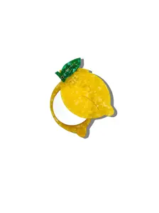 Hand-painted Lemon Compact Mirror | Eco-Friendly