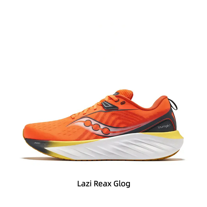 Vibrant Bright Orange Dark Gray Contrast Breathable Perforated Honeycomb Mesh Road Running Sneakers Streamlined Low Cut Energetic Sport Silhouette Gradient Silver Three-Circle Curved Side Wave Graphic Matching Soft Flat Orange Laces Sculpted