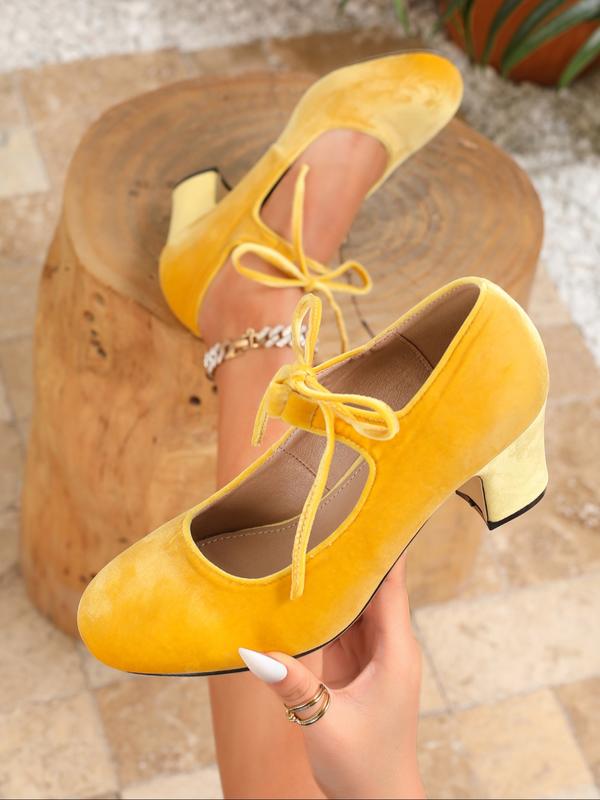 Women's Vintage Elegant Velvet Mary Jane Shoes, Bow Tie Heart Buckle High Heels, Party Wedding Christmas Business Casual Summer Women's Vintage Elegant Velvet Mary Jane Shoes, Bow Tie Heart Buckle High Heels, Party Wedding Christmas Business Casual Summer