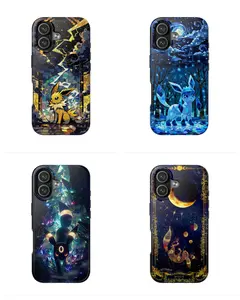 Eeveelution Mosaic Collection  iPhone 17 16 15 14 13 12 11 X 8 7 Pro Max/Pro/Mini, SAMSUNG GALAXY 21 S22 S23 S24 25 ULTRA PLUS Shockproof Anti-Drop Protective Cases