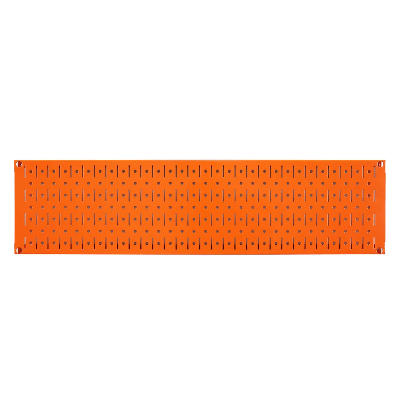 8in x 32in Horizontal Orange Metal Pegboard Tool Board Panel