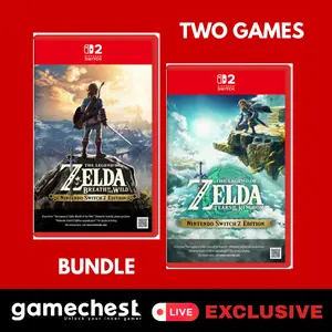 The Legend of Zelda: ​Breath of the Wild & Tears of the Kingdom [Switch 2] Edition Game Bundle - Nintendo Switch (Region Free)