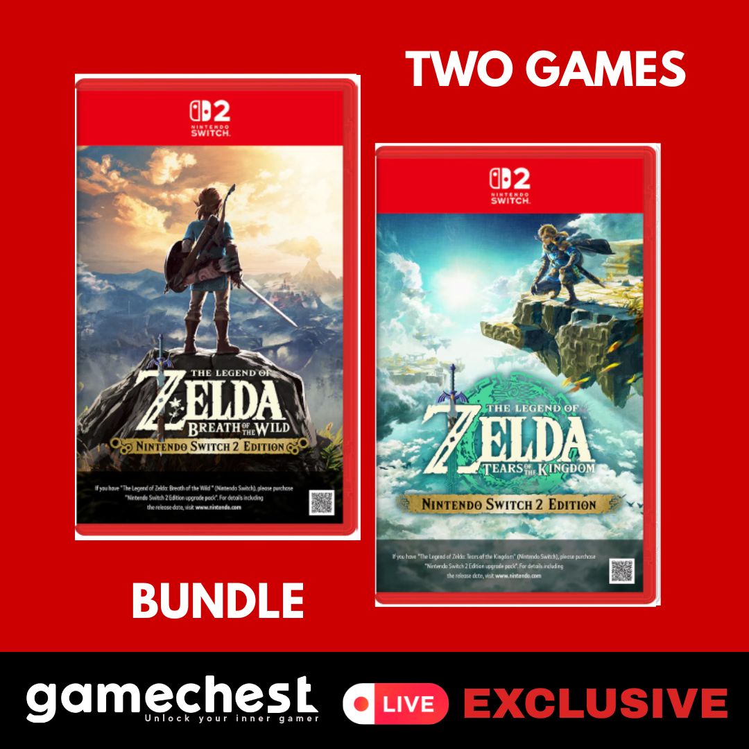 The Legend of Zelda: ​Breath of the Wild & Tears of the Kingdom [Switch 2] Edition Game Bundle - Nintendo Switch (Region Free)