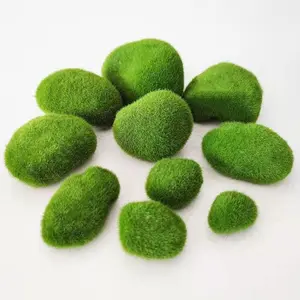 10 Pcs Realistic Moss Stones, Photo Props, Mini Landscape Decorations, Wall Scenery, Fish Tank Decoration, Micro Landscape Setup